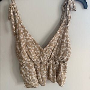 Forever 21 Tan Floral Camisole